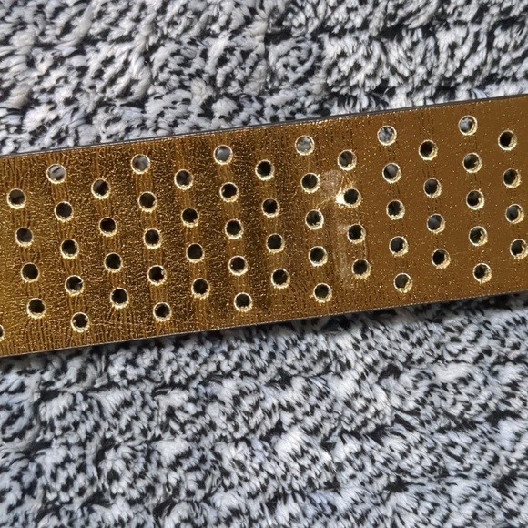 Micheal Kors Brown Leather Gold Buckle Women\'s Belt size Large main image 4